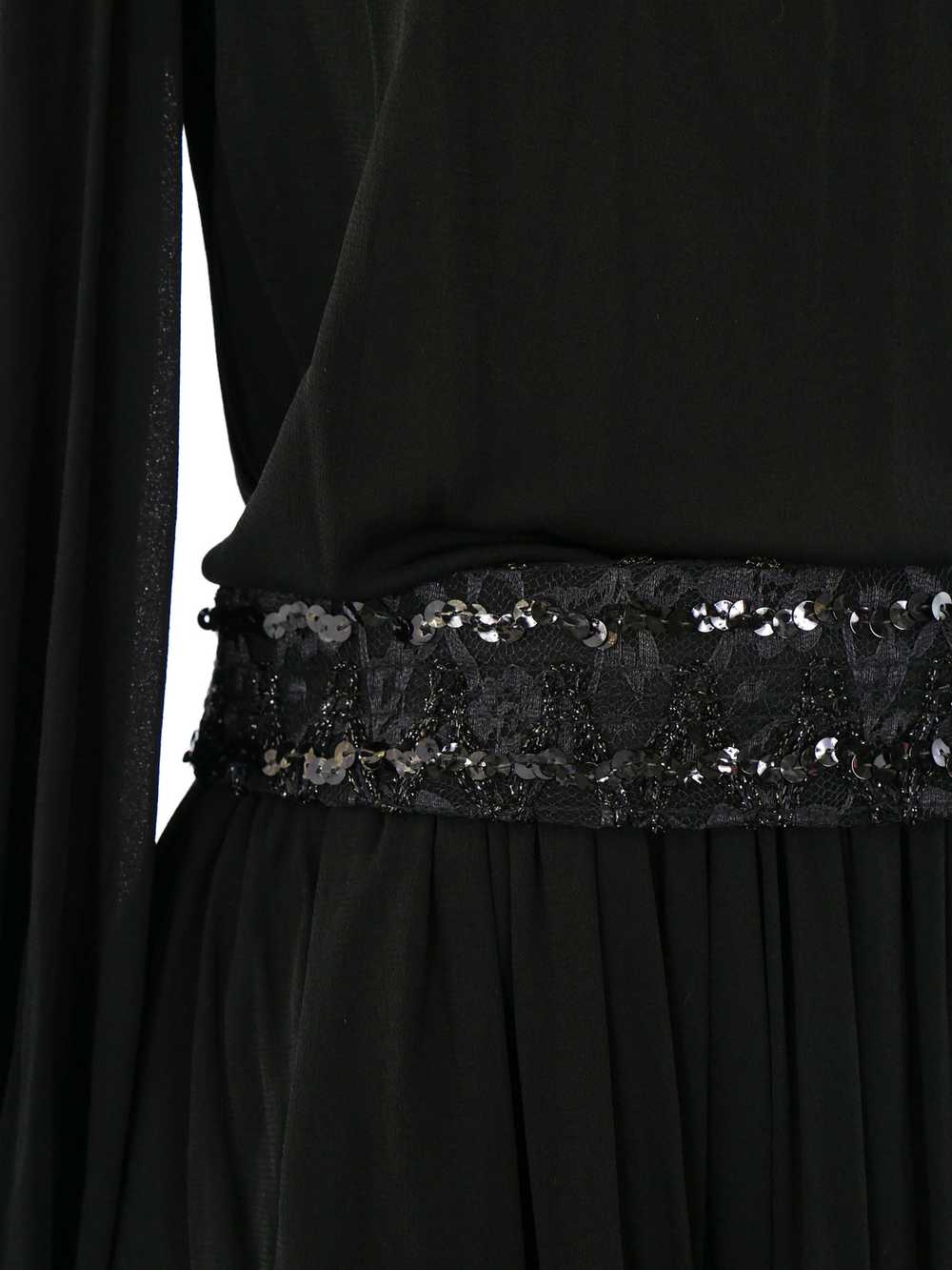Pierre Cardin Sequin Trimmed Chiffon Dress - image 5