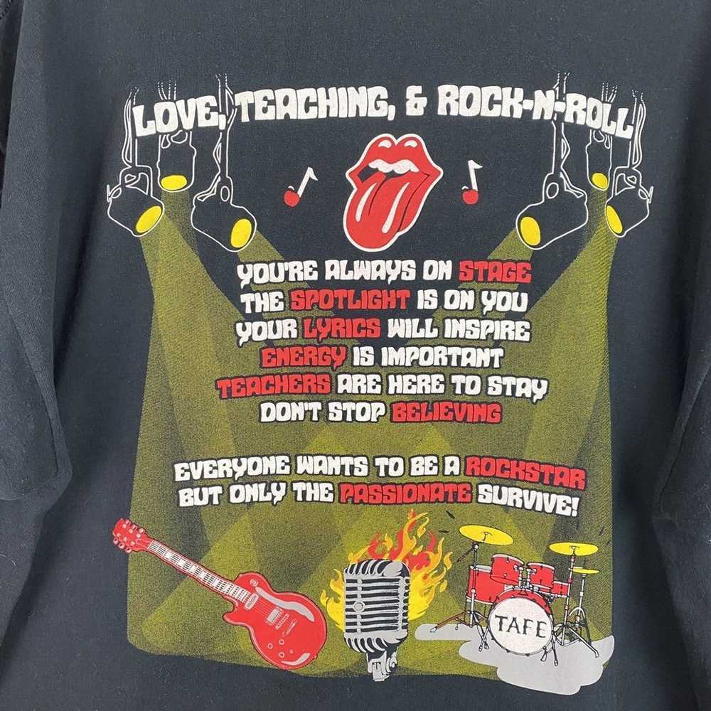 Gildan TAFE t-shirt with Rolling Stones tongue an… - image 4
