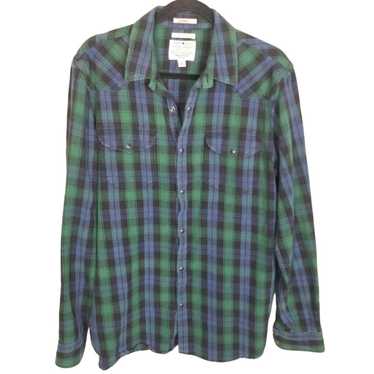 Lucky Brand Lucky Brand M Plaid Snap Classic Fit … - image 1