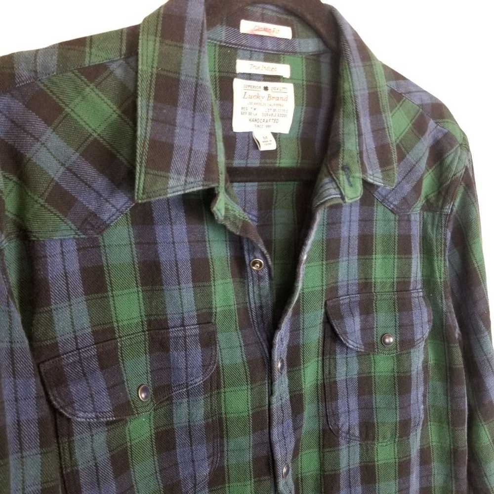 Lucky Brand Lucky Brand M Plaid Snap Classic Fit … - image 5