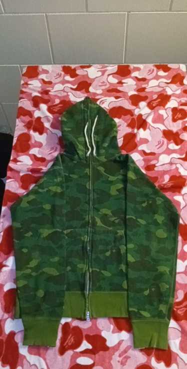 BAPE pharrell camo college logo full zip hoodie red camo A Bathing Ape Size  L