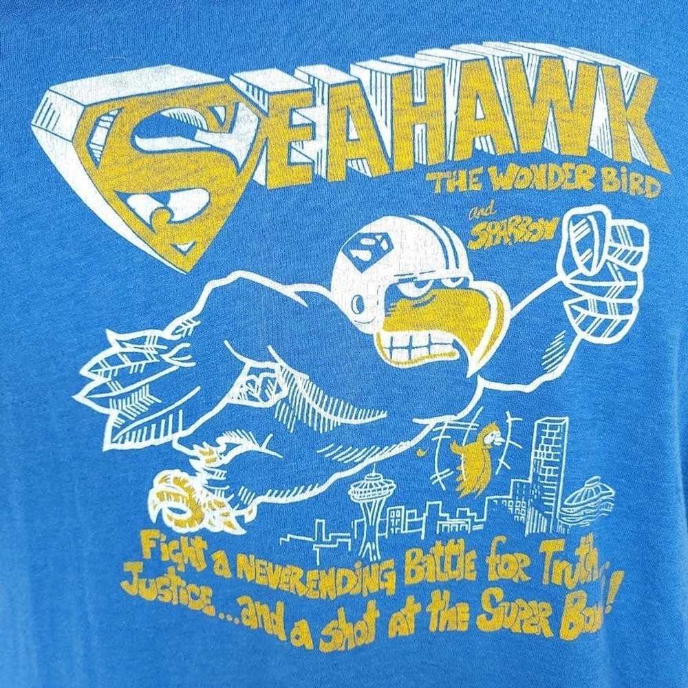 NFL Seattle Seahawks T Shirt Vintage 80s NFL Foot… - image 2