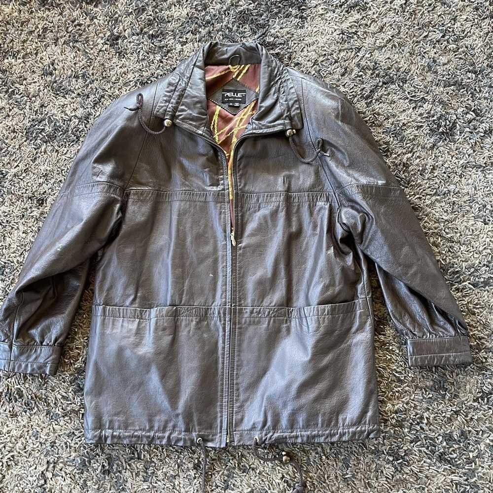 Streetwear Pelle Leather Jacket Men’s Size Medium - image 1