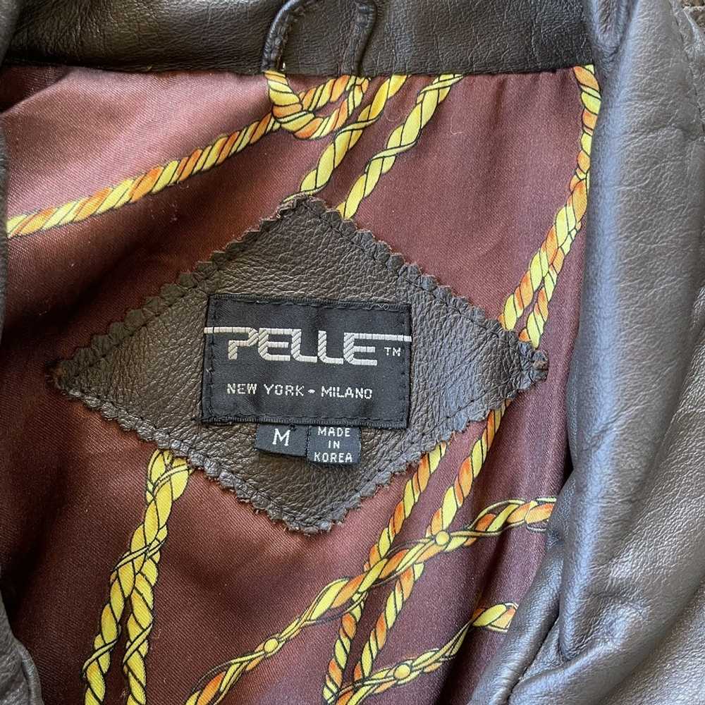 Streetwear Pelle Leather Jacket Men’s Size Medium - image 2