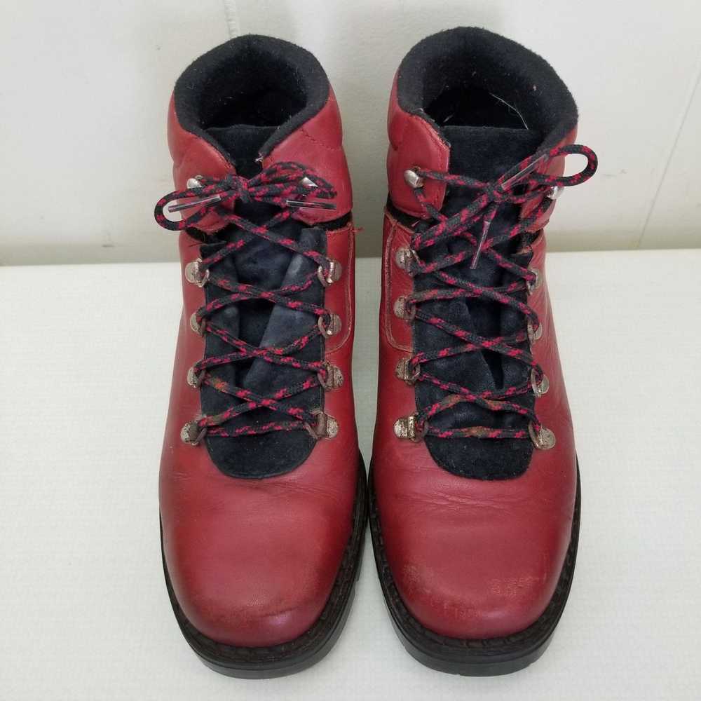 Sorel Sorel 7.5 Red Leather Mountaineering Ankle … - image 2