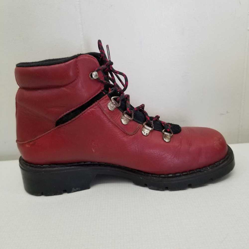 Sorel Sorel 7.5 Red Leather Mountaineering Ankle … - image 7