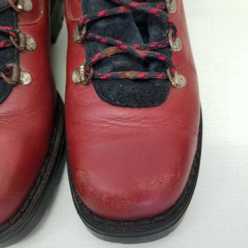 Sorel Sorel 7.5 Red Leather Mountaineering Ankle … - image 9