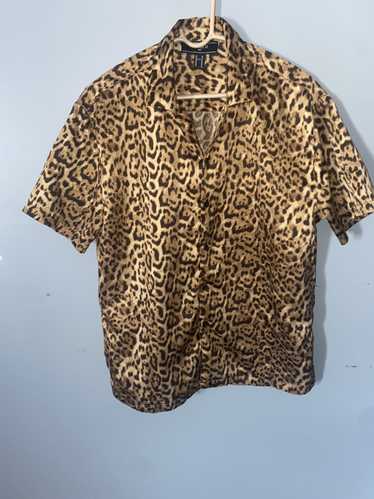 Forever 21 Cheetah Print Button Up Shirt