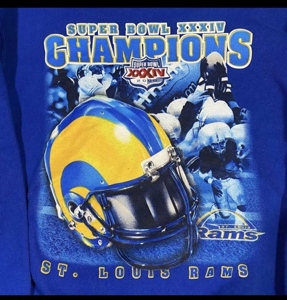 2000 St Louis Rams Super Bowl XXXIV Champions NFL T Shirt Size Large – Rare  VNTG