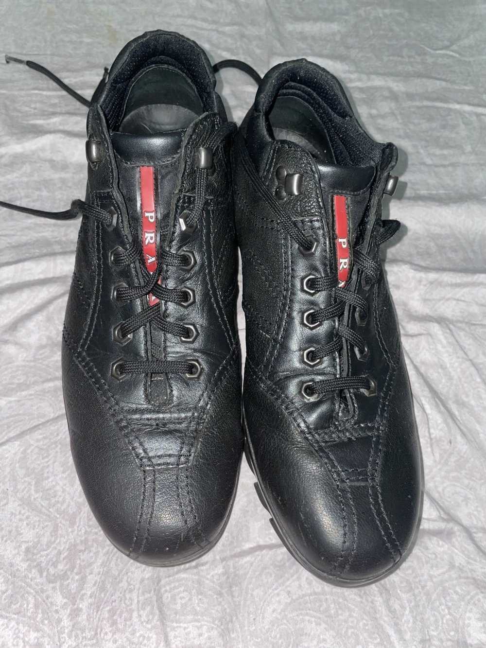 Prada Prada black leather half boot - image 1