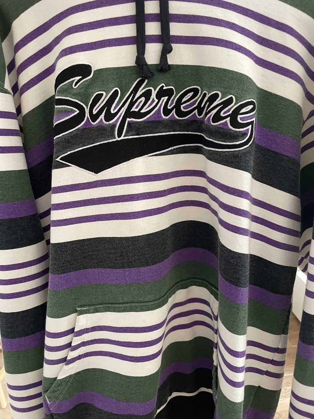 Supreme Striped Hoodie - image 4