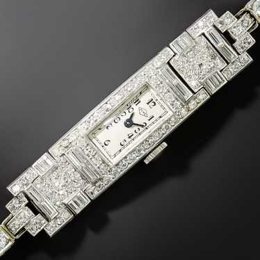 Art Deco Diamond Bracelet Watch by Péry