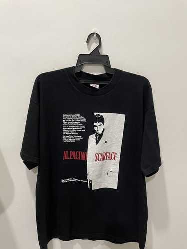 Vintage 90s Scarface Single Stitch Black T Shirt Movie XL 海外 即決-