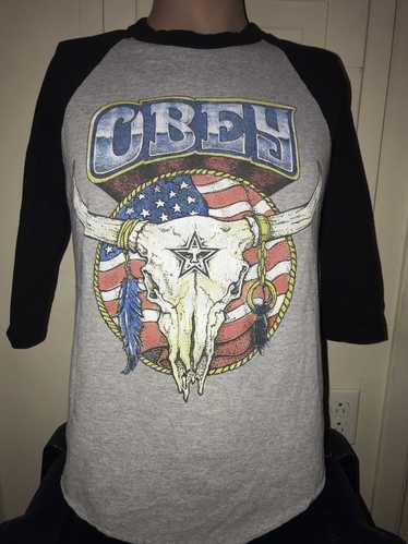 Obey × Vintage Vintage Obey Cowboy Skull Shirt.
