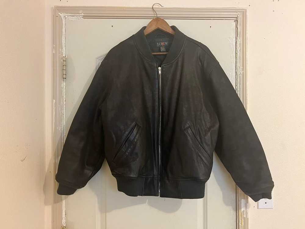 J.Crew Vintage J Crew Leather Bomber - image 1