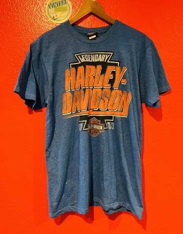 Vintage Harley Davison Vintage Shirt Blue Rare SZ-