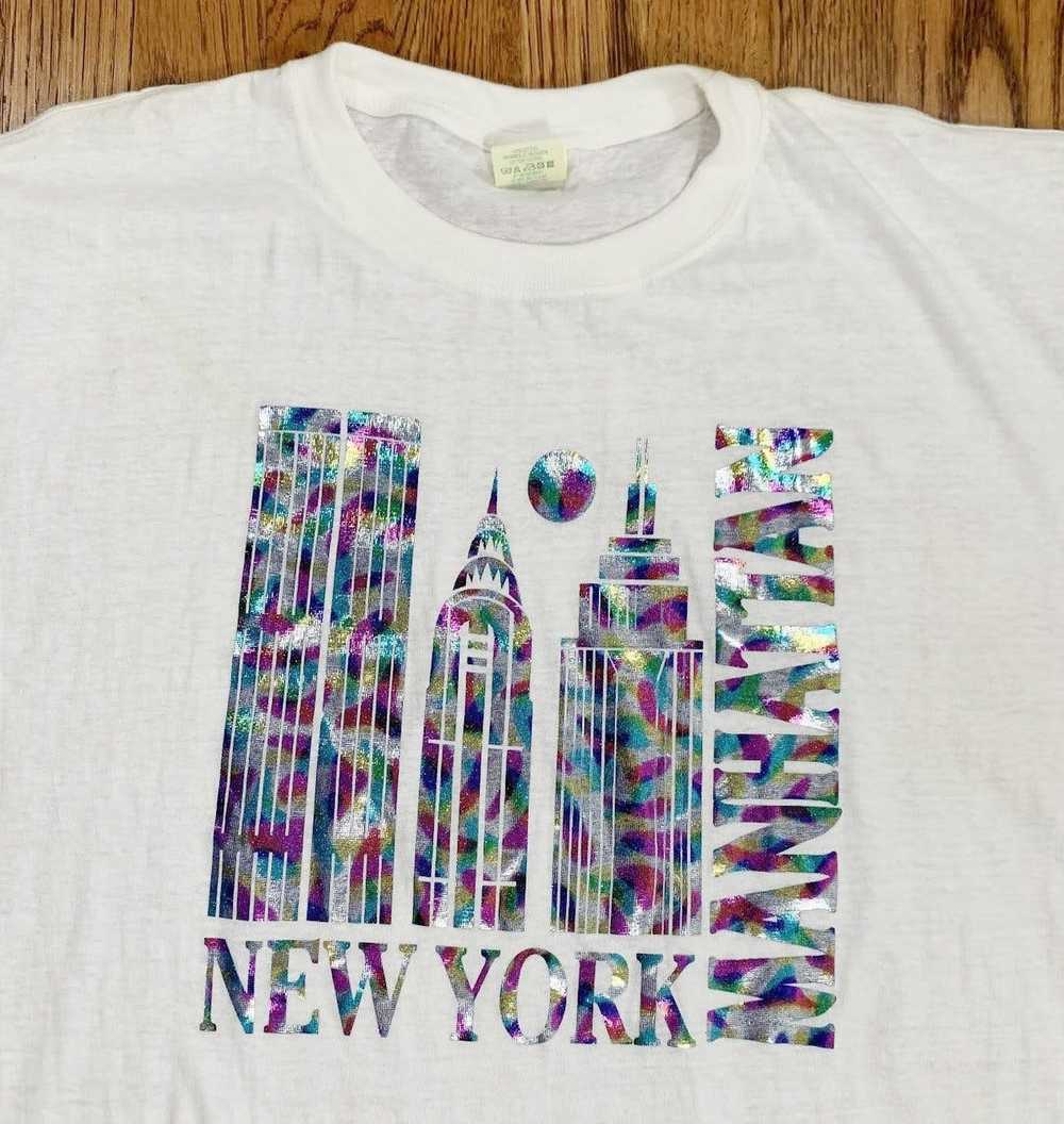 Vintage Vintage New York City Manhattan White Sky… - image 2