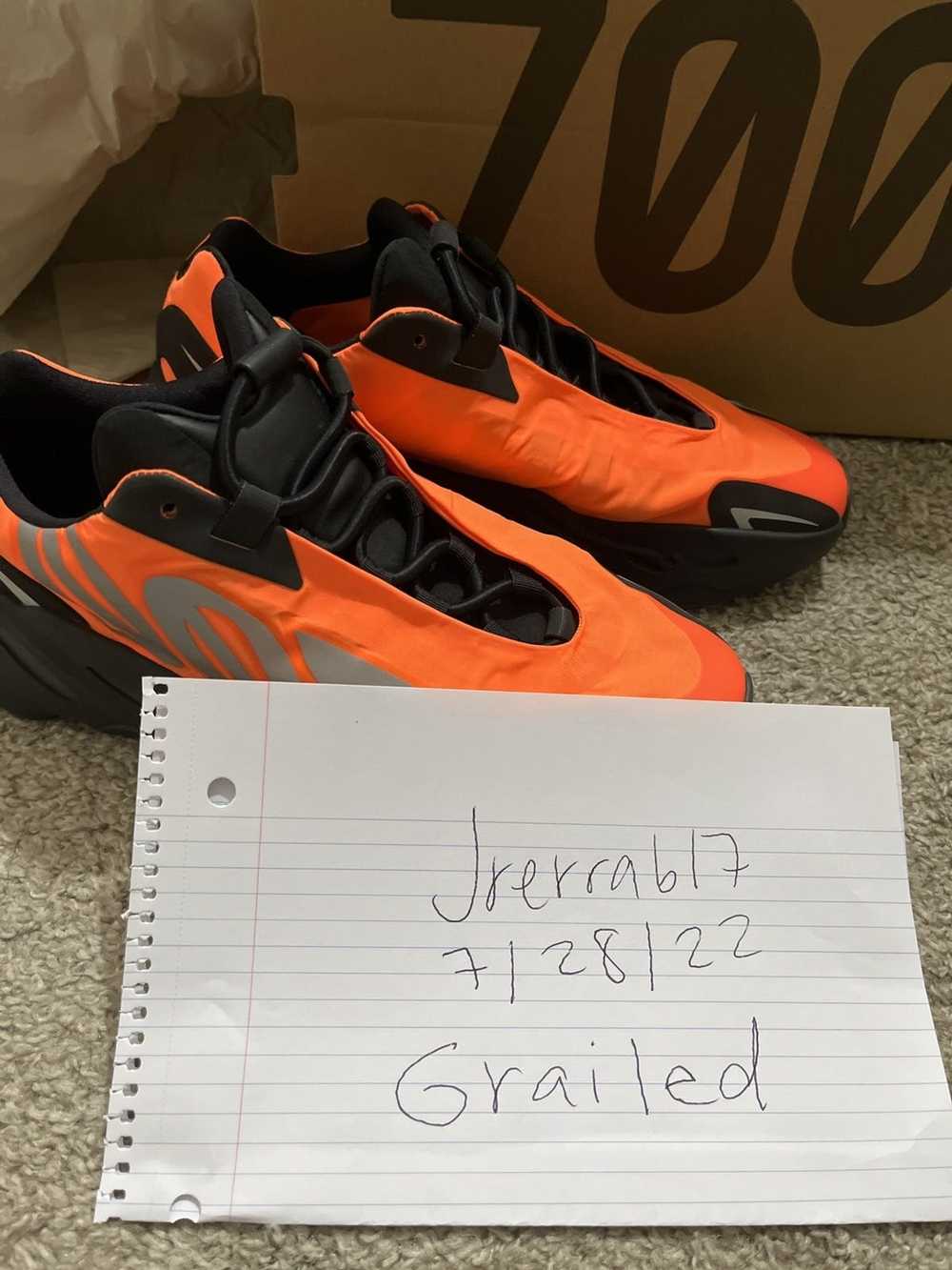 Adidas × Kanye West Yeezy Boost 700 MNVN Orange - image 7