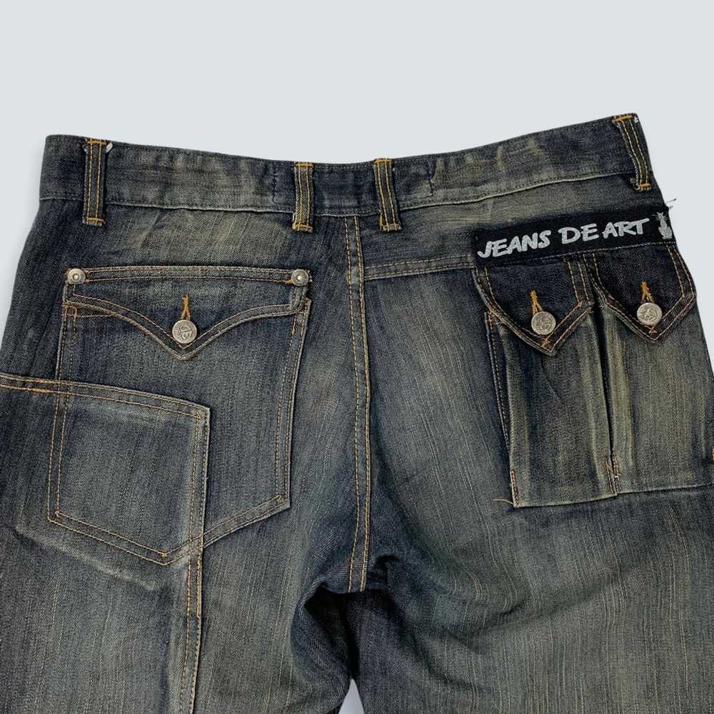 Distressed Denim Jeans De Art Bondage Style Distr… - image 4