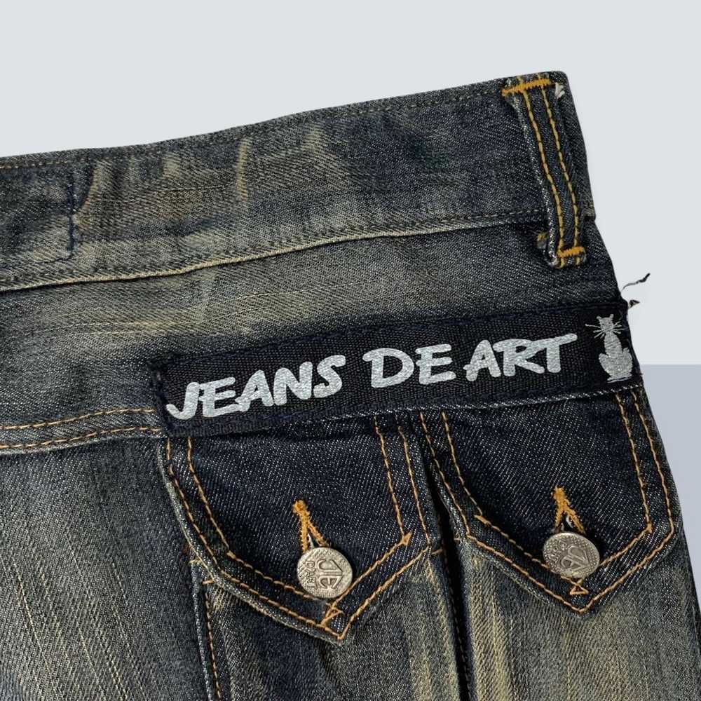 Distressed Denim Jeans De Art Bondage Style Distr… - image 5