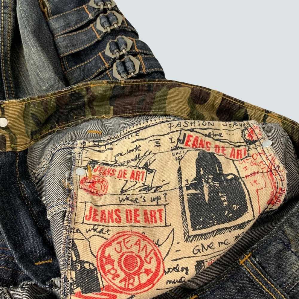 Distressed Denim Jeans De Art Bondage Style Distr… - image 7