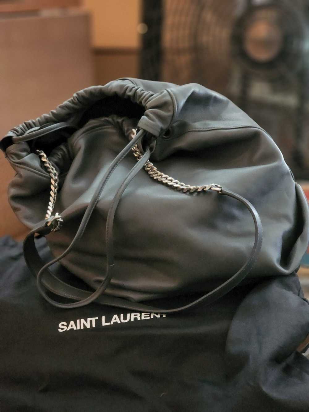 Saint Laurent Paris YSL SAC POCHON LEATHER TEDDY … - image 3