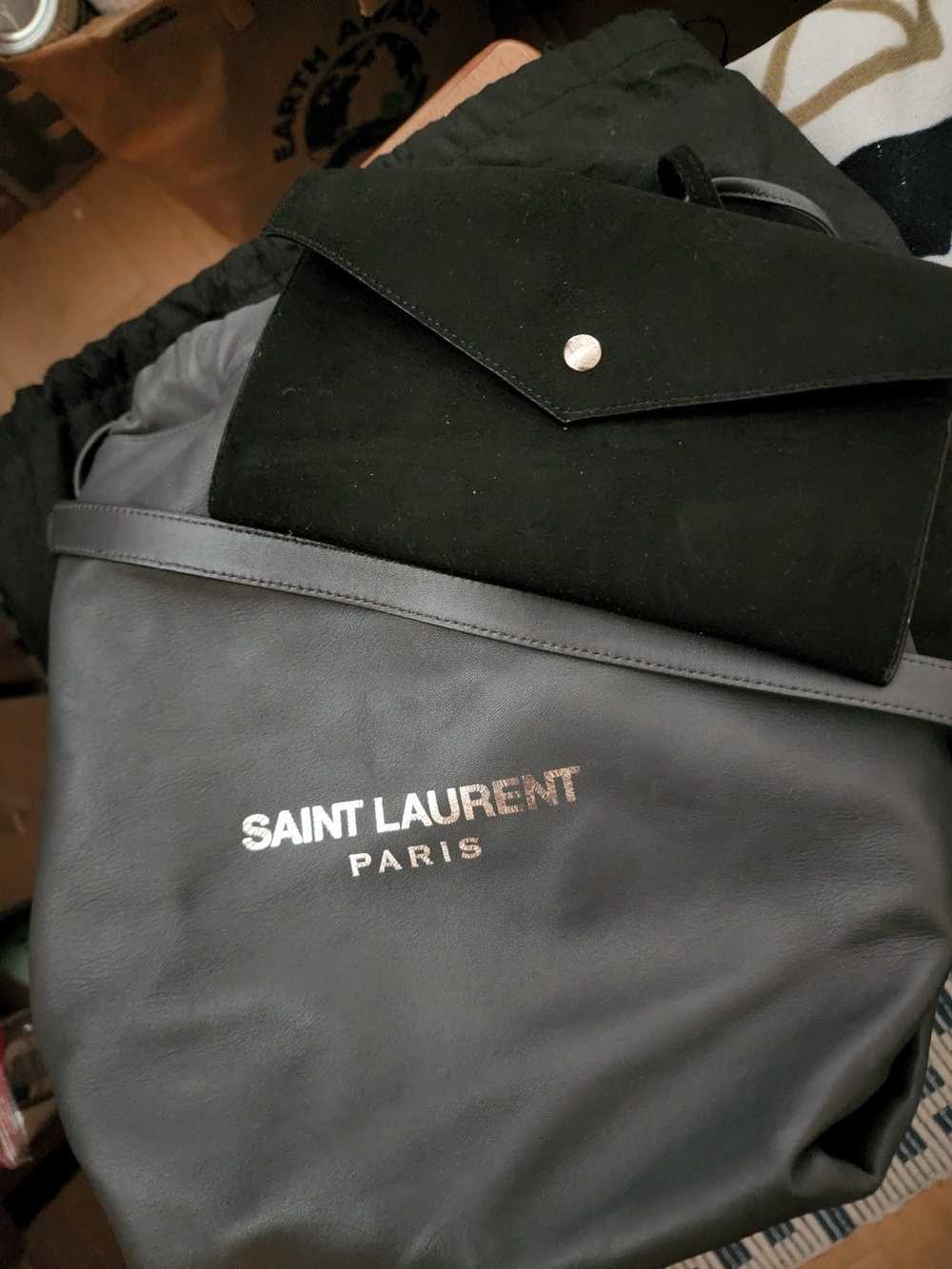 Saint Laurent Paris YSL SAC POCHON LEATHER TEDDY … - image 6