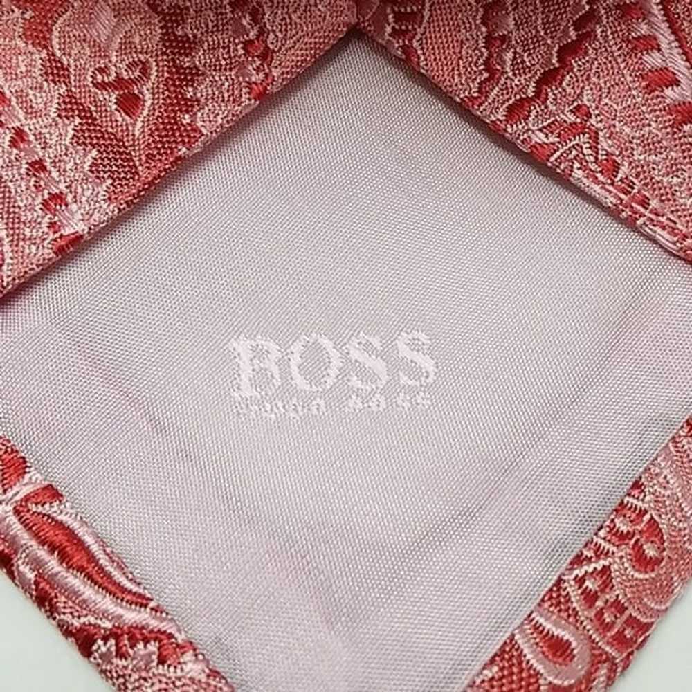 Hugo Boss Pink Salmon Paisley Pattern 100% Silk S… - image 6