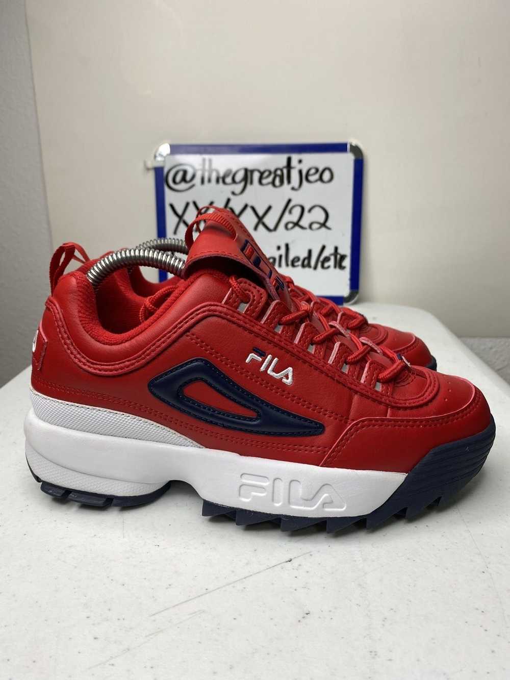 Fila Disruptor 2 Premium Big Kids Red Navy - Gem