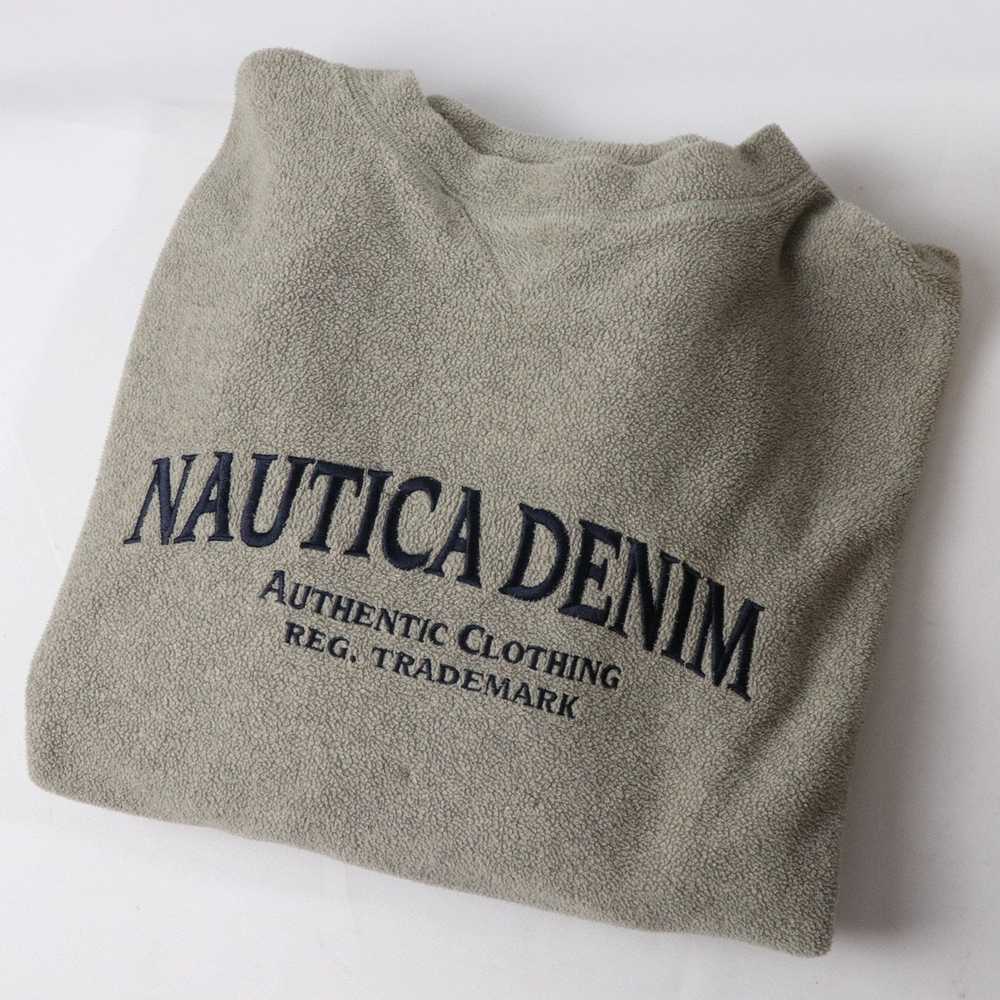 Nautica × Vintage Vintage Nautica Denim Fleece Sw… - image 3