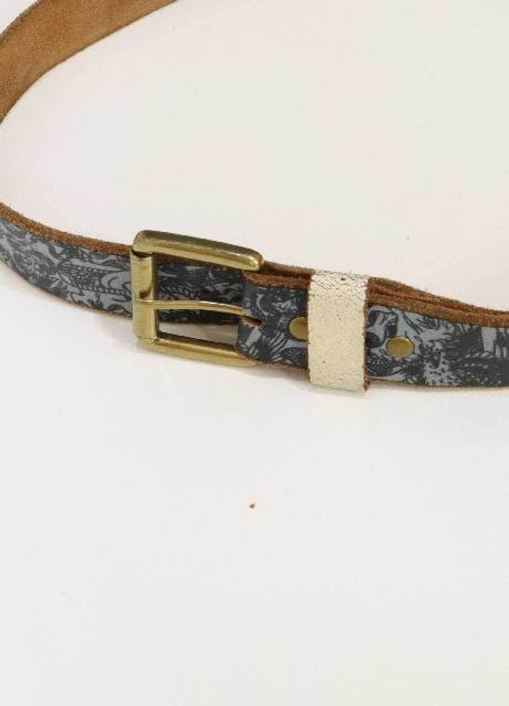 1990's Ed Hardy Mens Ed Hardy Leather Belt - image 2