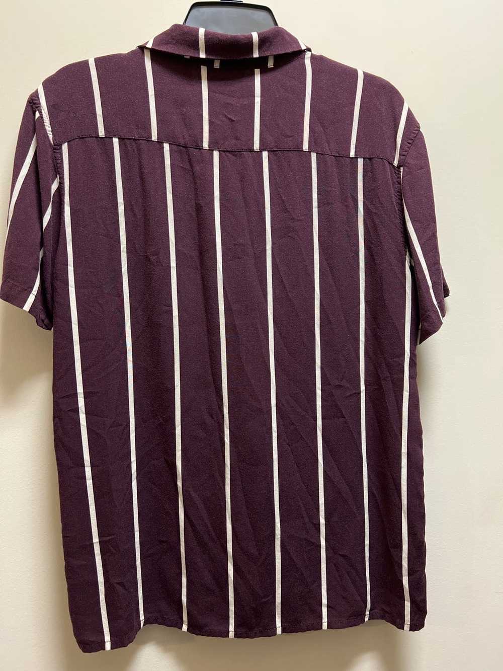Pacsun PacSun Burgundy Striped Shirt - image 2