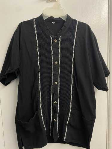 Custom × Handmade × Vintage Black button up shirt… - image 1