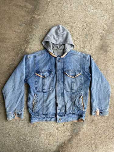 Streetwear × Vintage Vintage 90’s Hooded Denim Je… - image 1