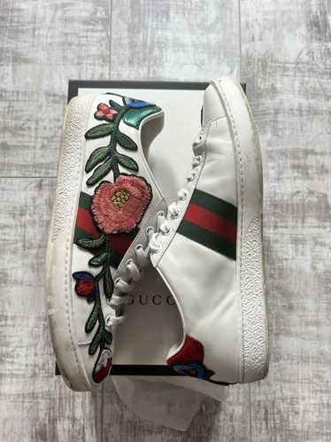 Gucci Gucci Floral Embroidered Ace Sneakers size … - image 1