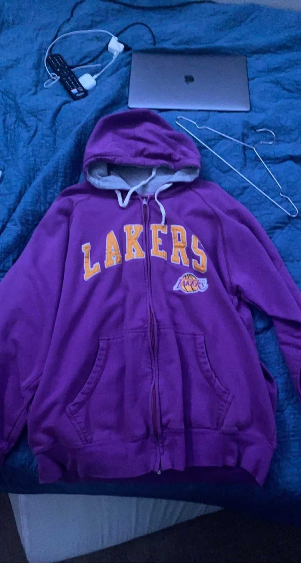 G Iii × Lakers Vintage Lakers Hoodie Zipup - image 1