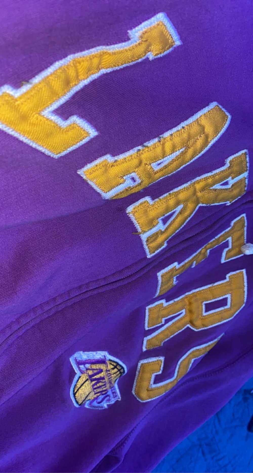G Iii × Lakers Vintage Lakers Hoodie Zipup - image 3