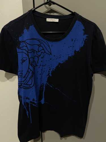 Versace Versace Collection Navy Blue T Shirt with 