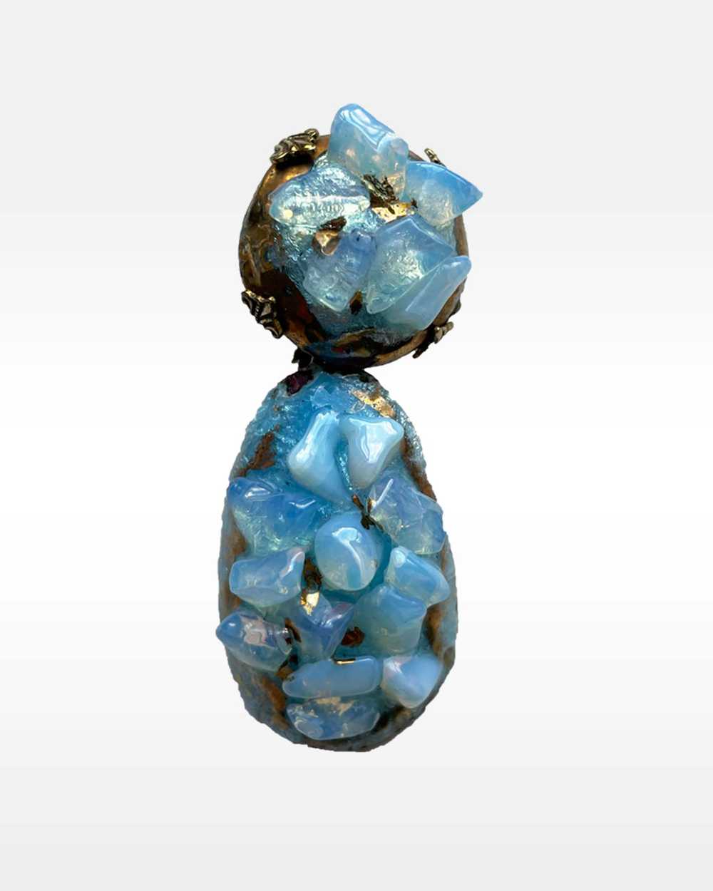 Andrée Bazot Blue Glass Earrings - image 3