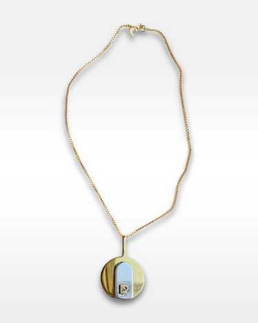 Pierre Cardin Gold and Silver Metal Medallion Nec… - image 1