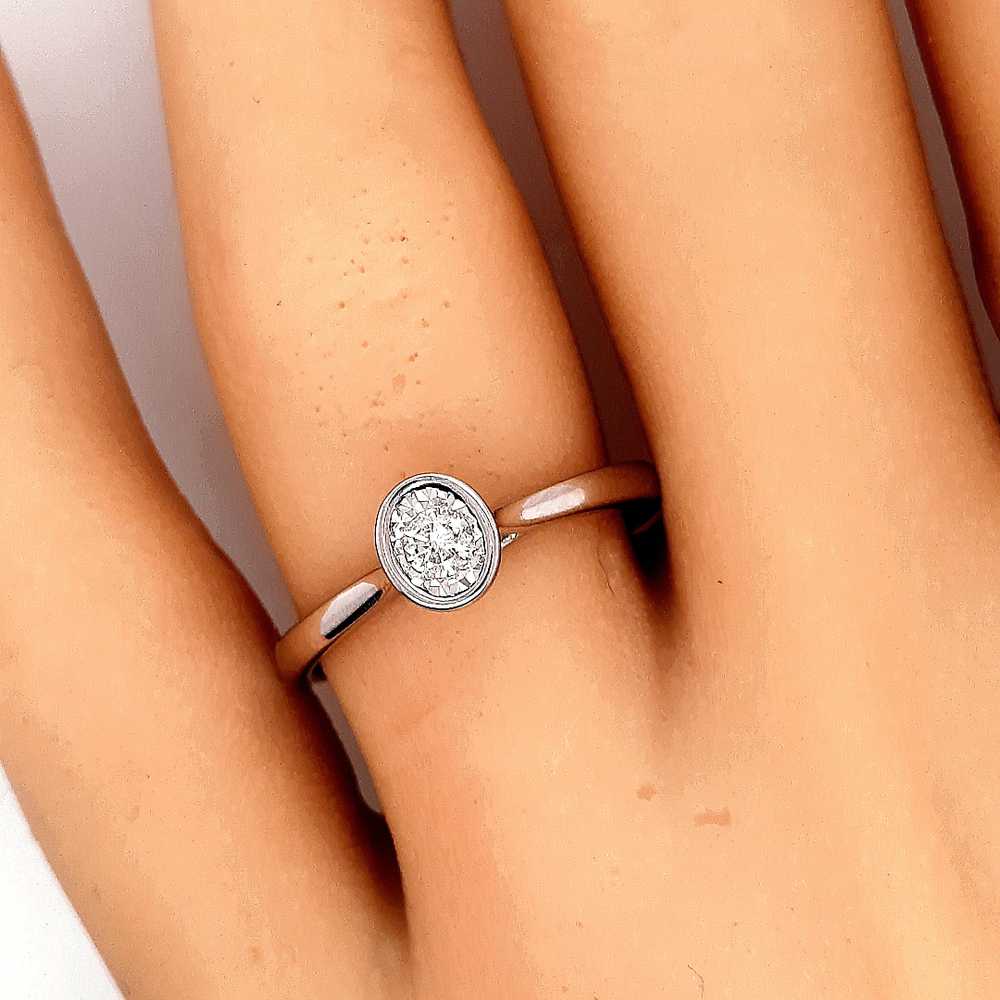Diamond White Gold Solitaire Ring - image 11