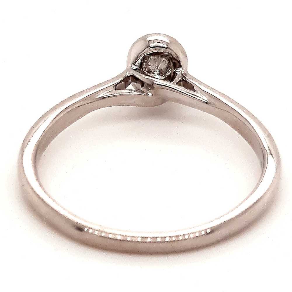 Diamond White Gold Solitaire Ring - image 7
