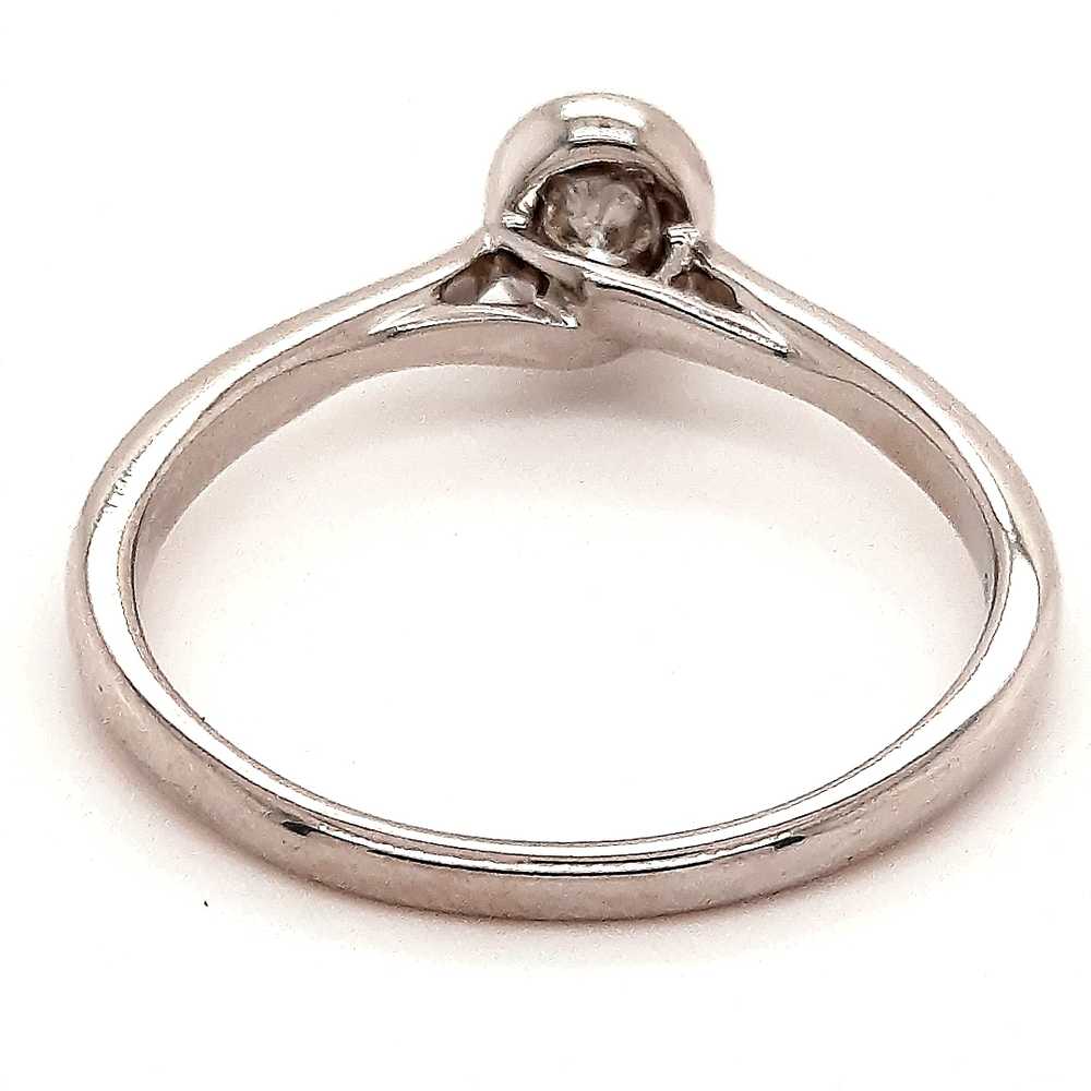 Diamond White Gold Solitaire Ring - image 8