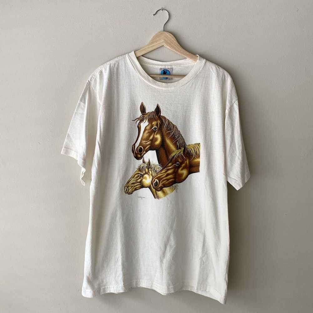Animal Tee × Vintage Vintage Horse Nature T-Shirt - image 1