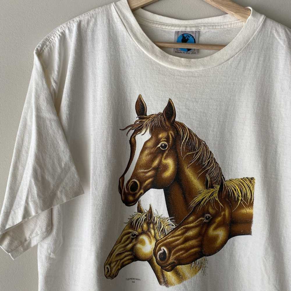 Animal Tee × Vintage Vintage Horse Nature T-Shirt - image 3