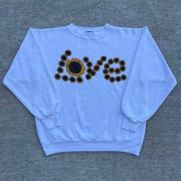 Art × Made In Usa × Vintage 90’s Love Sunflower C… - image 1