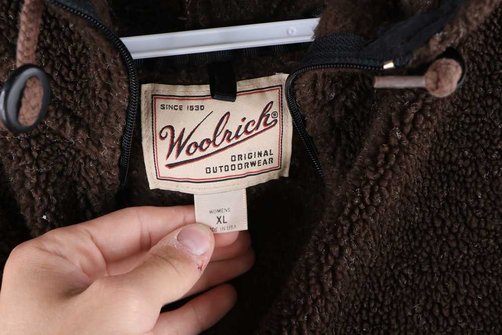 Vintage Vintage 90s Woolrich Fleece Full Zip Hood… - image 5