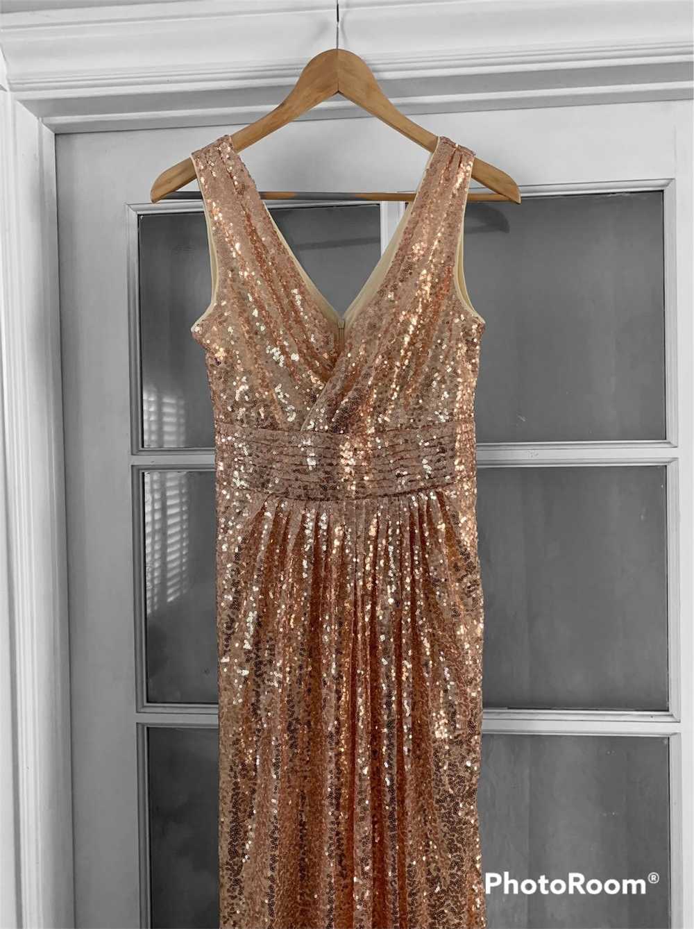 Designer Pink Champagne Special Event Sequin Gown… - image 12