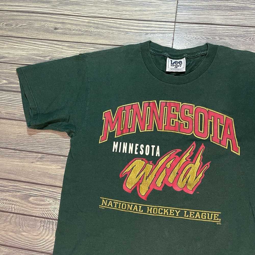 Vintage Vintage Lee Sport Minnesota Wild Hockey S… - image 3