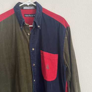 Nautica × Vintage Nautica Corduroy Button Down Lo… - image 1